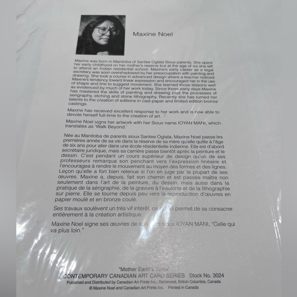 Vintage Mother Earth’s Tears Unframed Matted Art Print by Ioyan Mani Maxine Noel - Picture 3 of 6